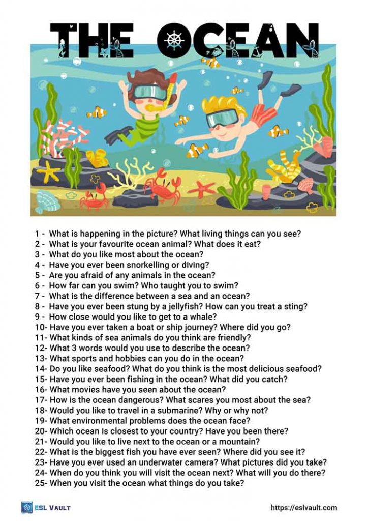 50 Fun Ocean Conversation Questions ESL Vault