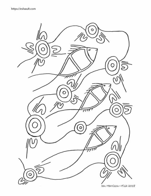 Free Aboriginal Art Colouring Pages Esl Vault