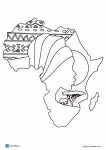 Free Africa Map Coloring Pages Pdf Esl Vault