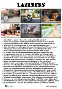 25 conversation questions about laziness