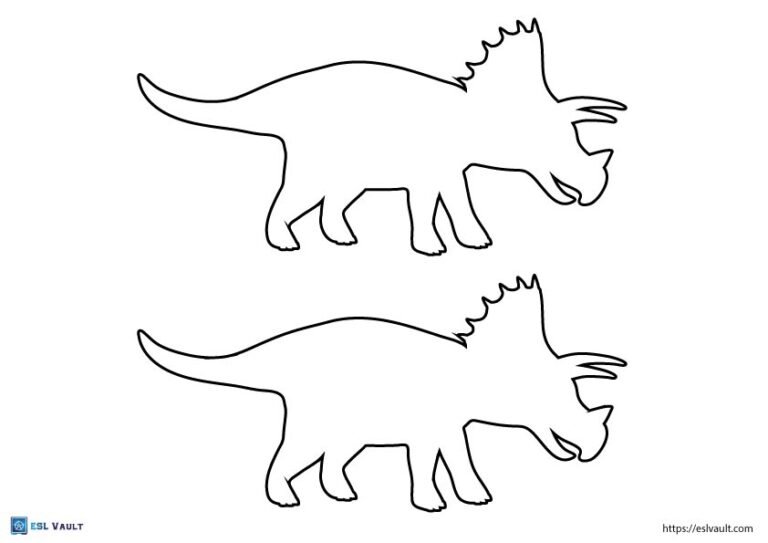 printable dinosaur templates triceratops
