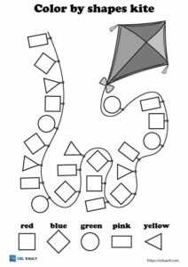printable color by shapes worksheet