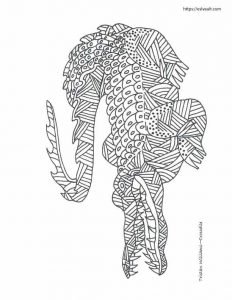aboriginal art colouring pages - crocodile