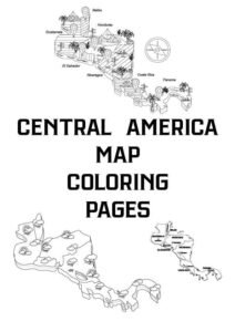 central america map coloring pages cover