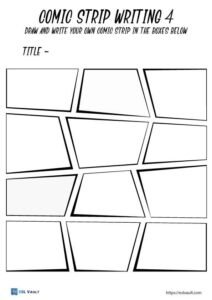 7 free printable blank comic book pages - ESL Vault
