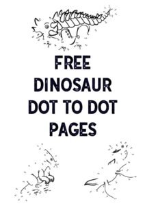 free printable dinosaur dot to dot pages