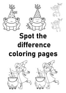 spot the difference coloring pages image