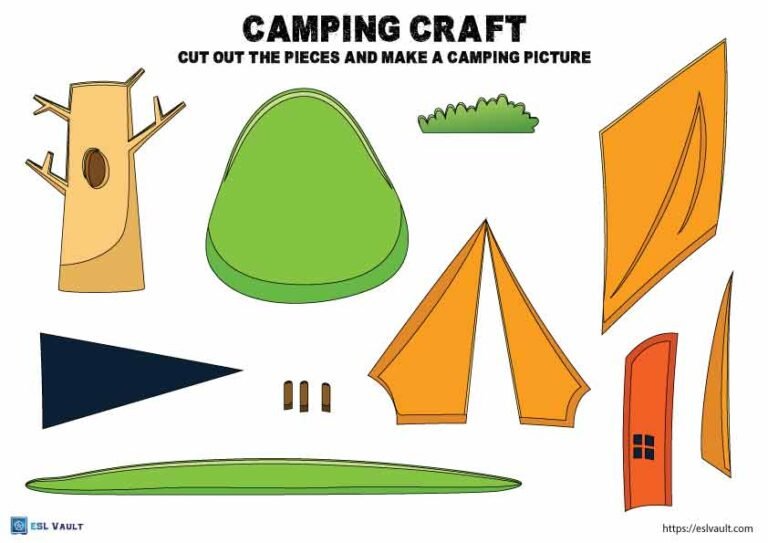 paper craft camping printables for kids