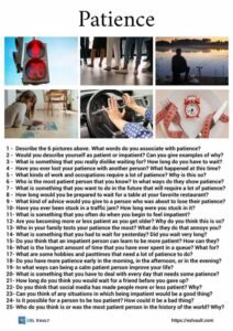 25 conversation questions about patience