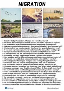 25 conversation questions about migration
