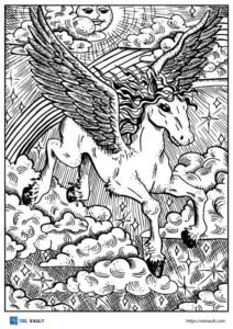 mythical creatures coloring pages pegasus