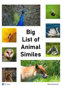 big list of animal similes