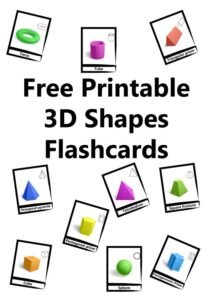 free printable 3d shapes flashcards image