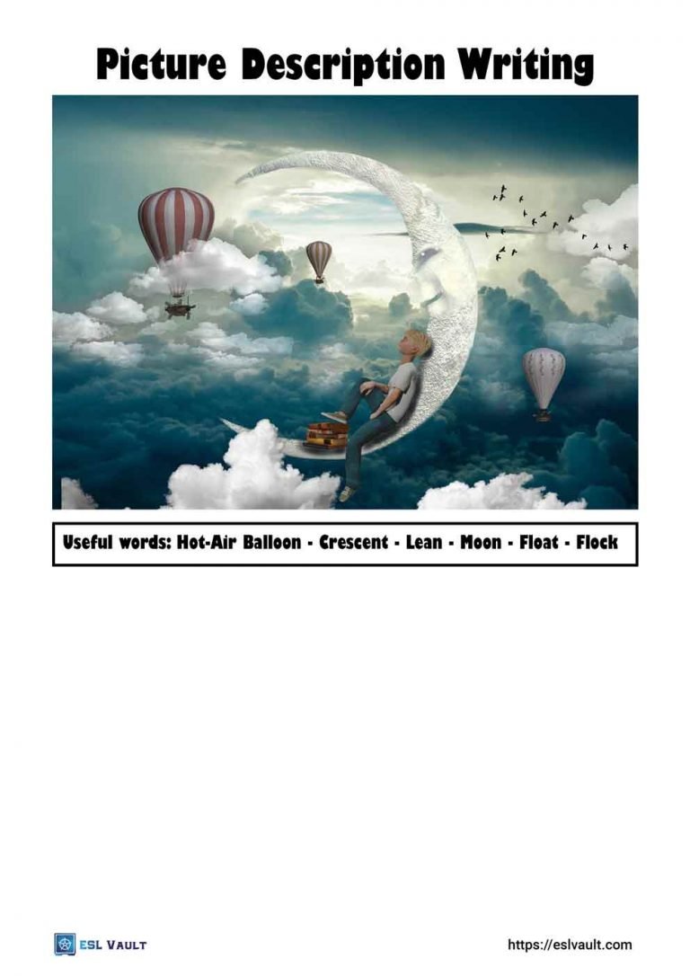 ESL picture description worksheets task 9