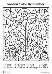 23 free PDF color by number printables - ESL Vault