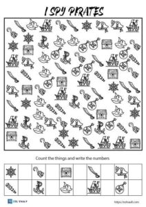 free printable i spy coloring pages pirates