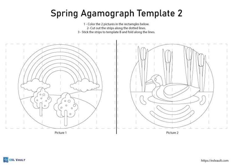 free printable spring agamograph template 2