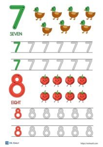 16 Free printable number tracing worksheets (PDF) - ESL Vault