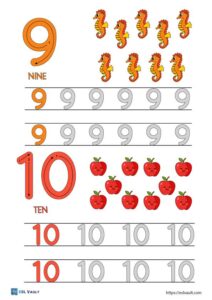 16 Free printable number tracing worksheets (PDF) - ESL Vault