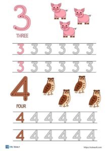 16 Free printable number tracing worksheets (PDF) - ESL Vault