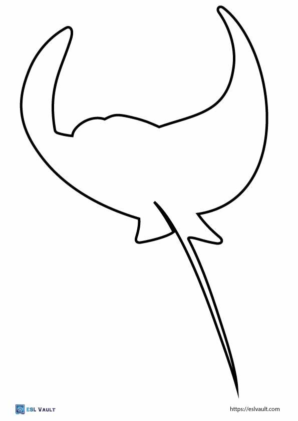 free printable manta ray outline