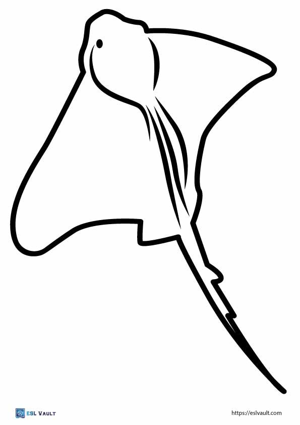 printable stingray outline pdf