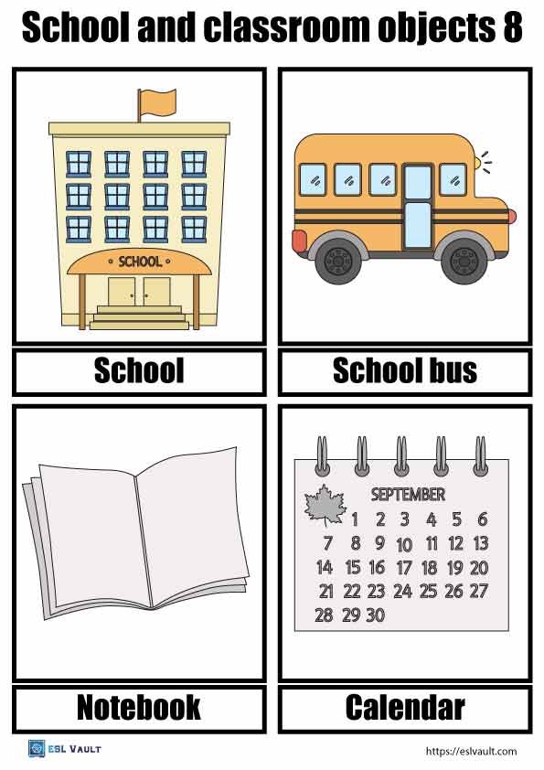 classroom and school flashcards 8
