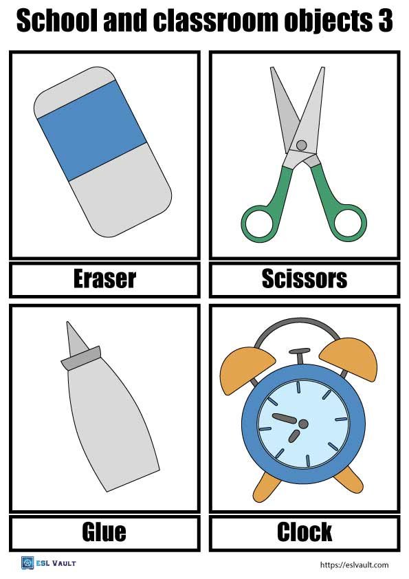 classroom objects flashcards pdf 3
