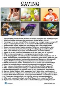 25 conversation questions about saving
