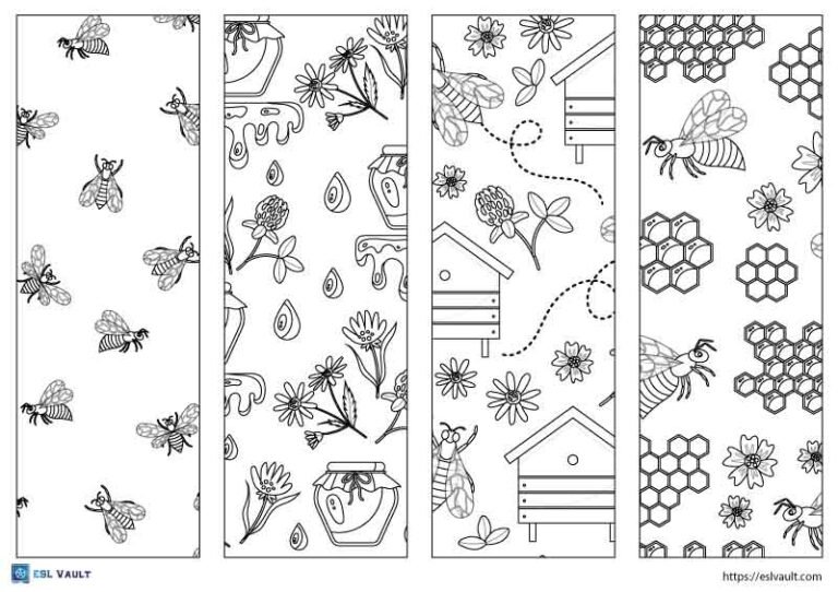 paper bee craft bookmarks