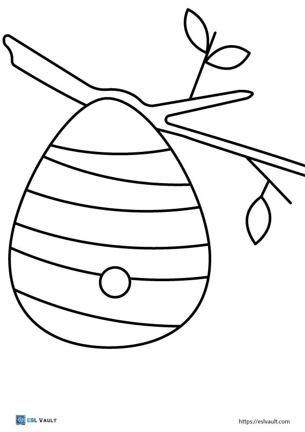 paper bee craft template hive