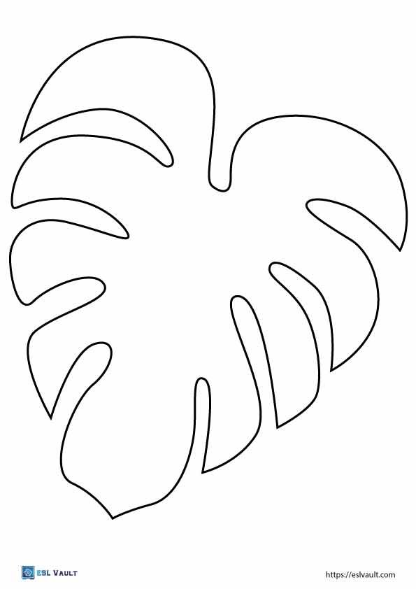 tropical leaf template