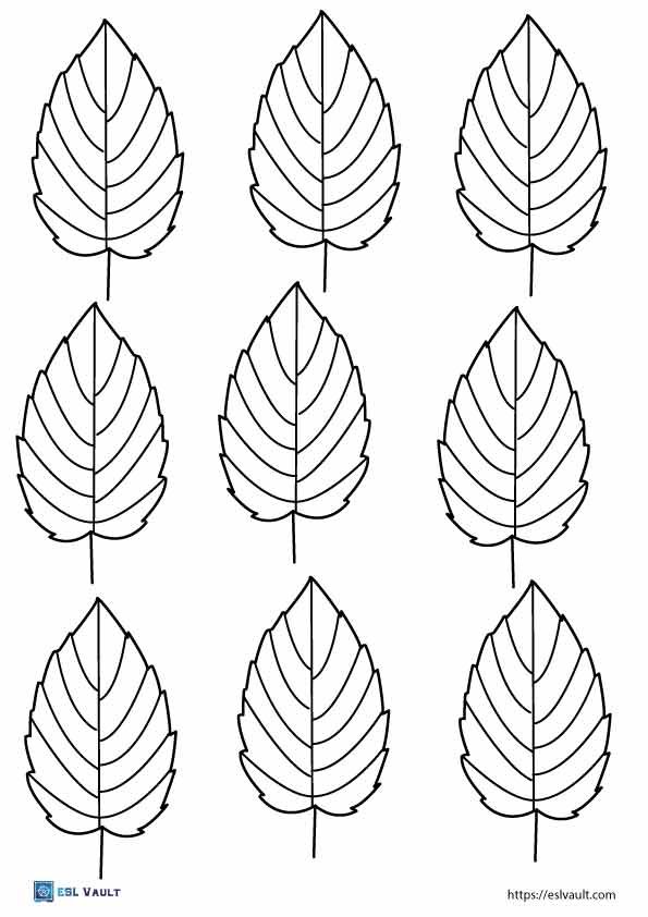 88 Free Printable Leaf Templates PDF ESL Vault