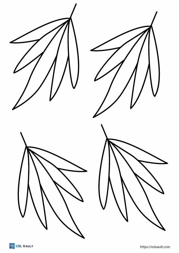 bamboo leaf template printable