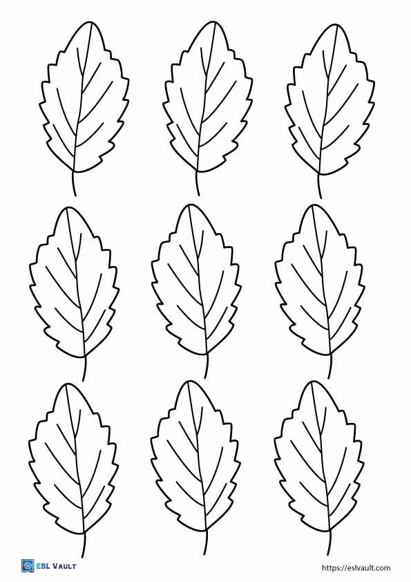 fall leaf template printable