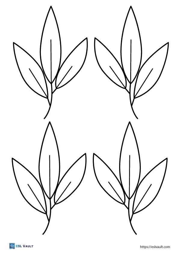 gum leaf template printable