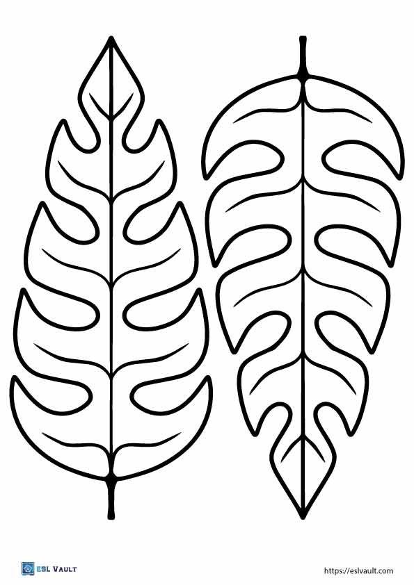 jungle leaf template