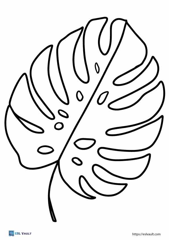 monstera leaf template pdf 2