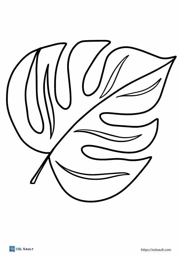 monstera leaf template printable 3