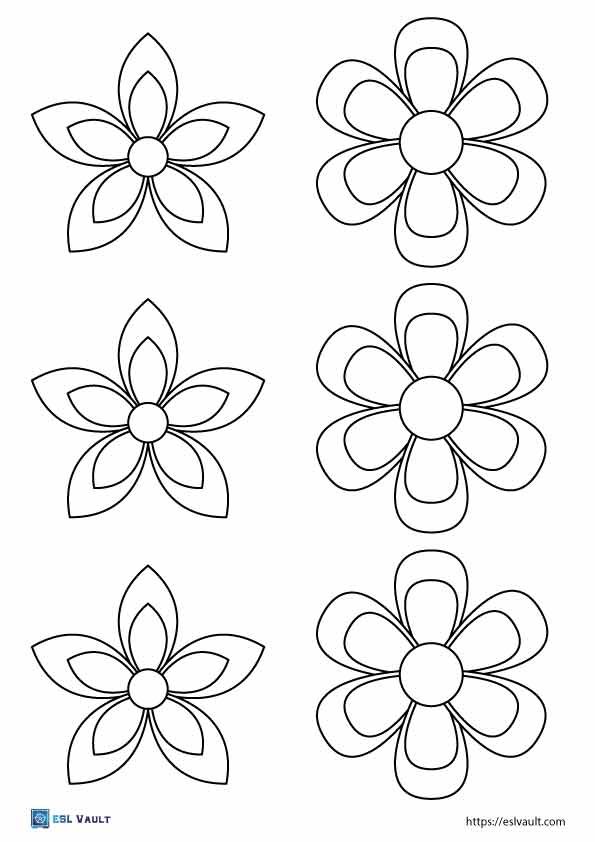 printable flower template
