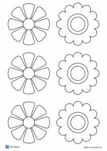 120 free printable flowers to cut out (PDF) - ESL Vault