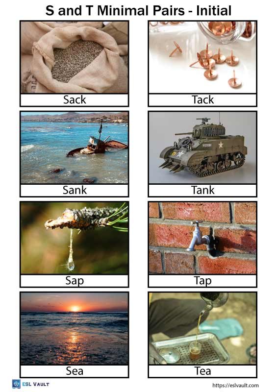 s and t minimal pairs