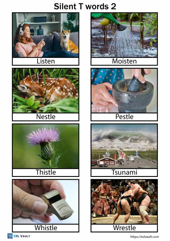 silent t words pictures 2