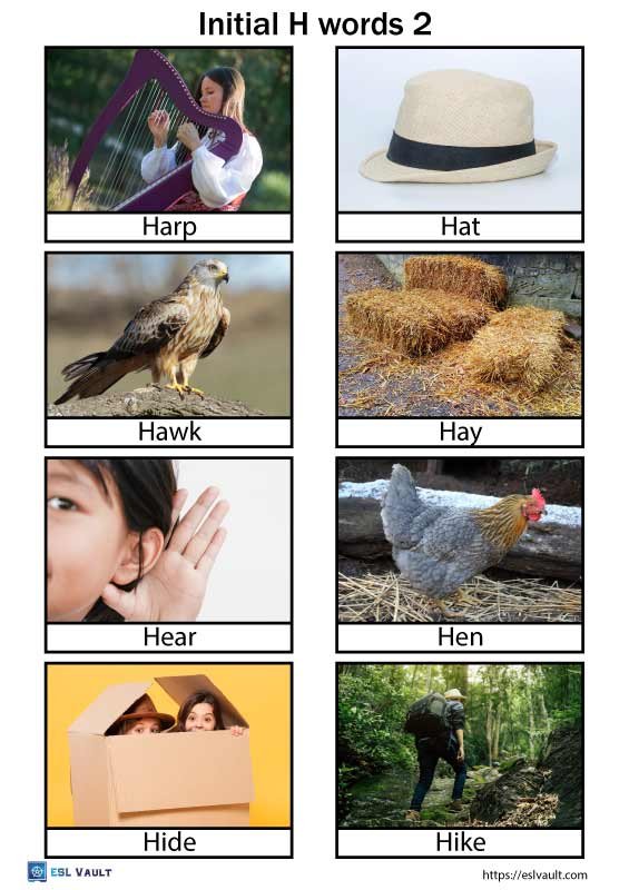 initial h words pictures 2