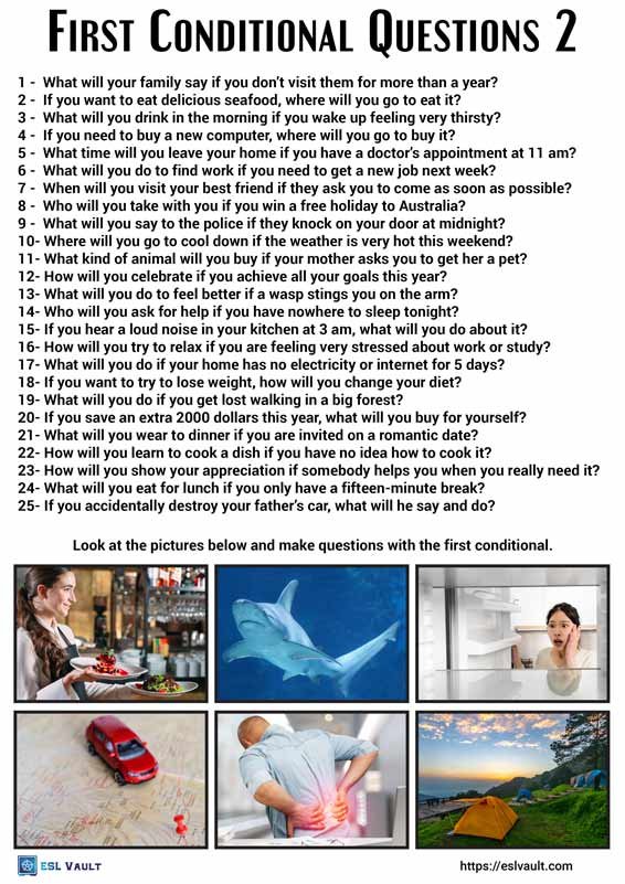 25 first conditional conversation questions 2