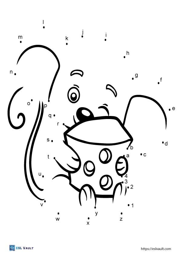 alphabet dot to dot mouse