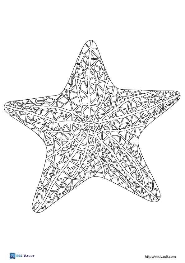 cut out starfish template printable