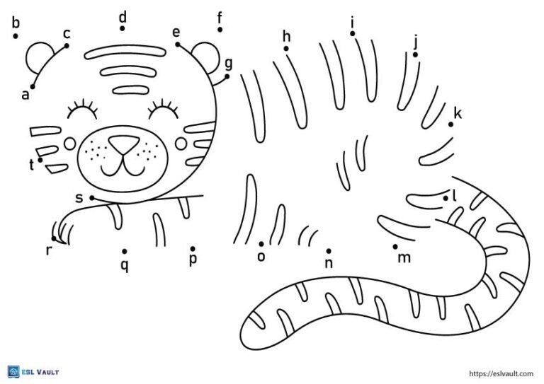 dot to dot alphabet pdf cat