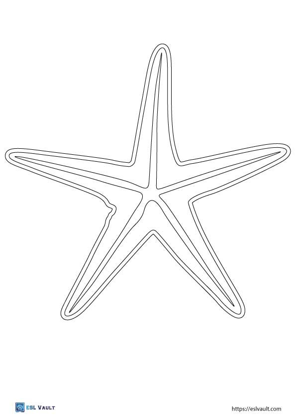 large starfish template printable