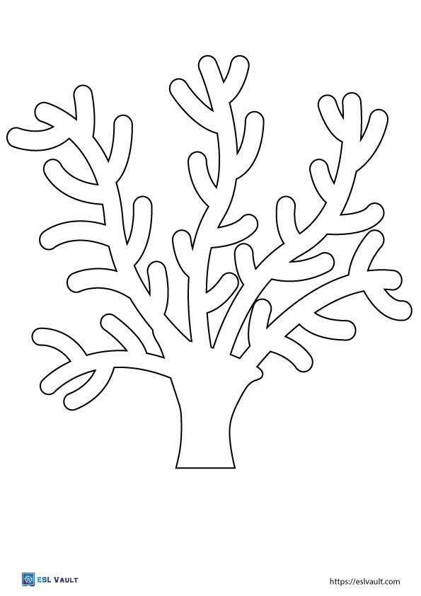 14 Free printable coral reef cutouts - ESL Vault